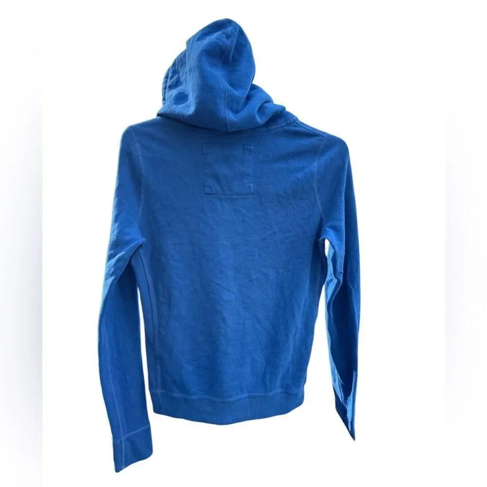 Y2K Abercrombie & Fitch Blue Logo Pullover Hoodie Mens size Medium